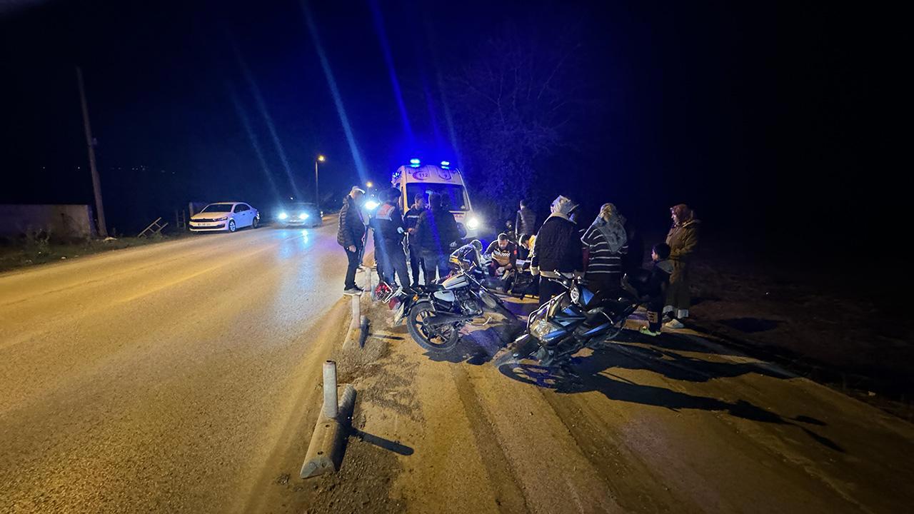 Motosikletlerin Karıştığı İki Kazada Yaralananlar Var